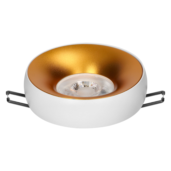 DORADO R, ramka dekoracyjna oprawy punktowej, GU10, okrągła, biało-złota