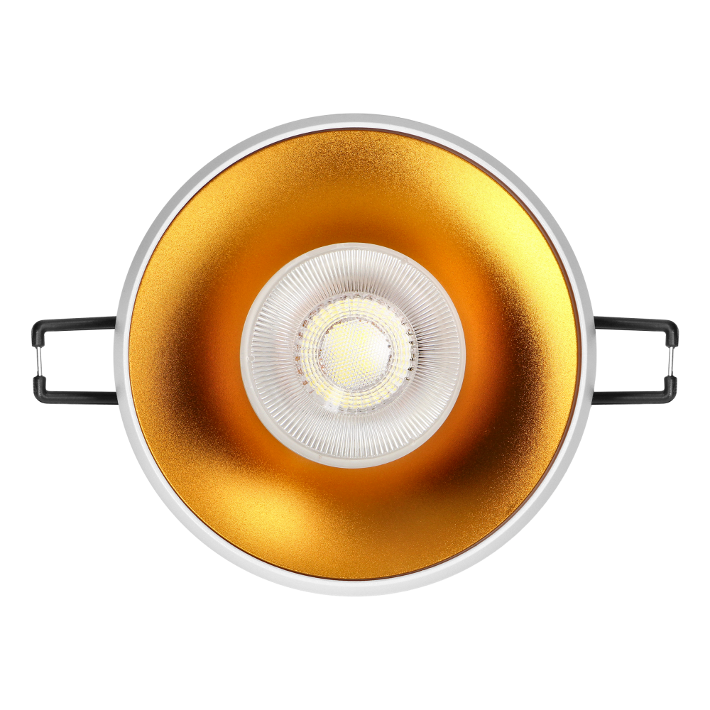 DORADO R, ramka dekoracyjna oprawy punktowej, GU10, okrągła, biało-złota