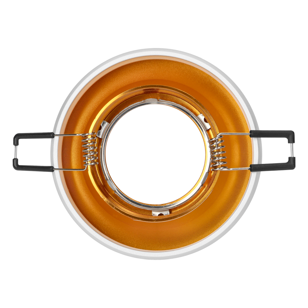 DORADO R, ramka dekoracyjna oprawy punktowej, GU10, okrągła, biało-złota