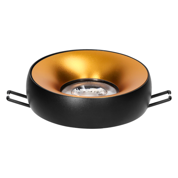 DORADO R, ramka dekoracyjna oprawy punktowej, GU10, okrągła, czarno-złota