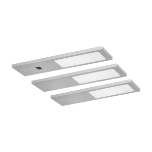 PLANA zestaw 3 lamp podszafkowych LED, 3x4W, 3x240lm, 4000K, z włącznikiem bezdotykowym, szare