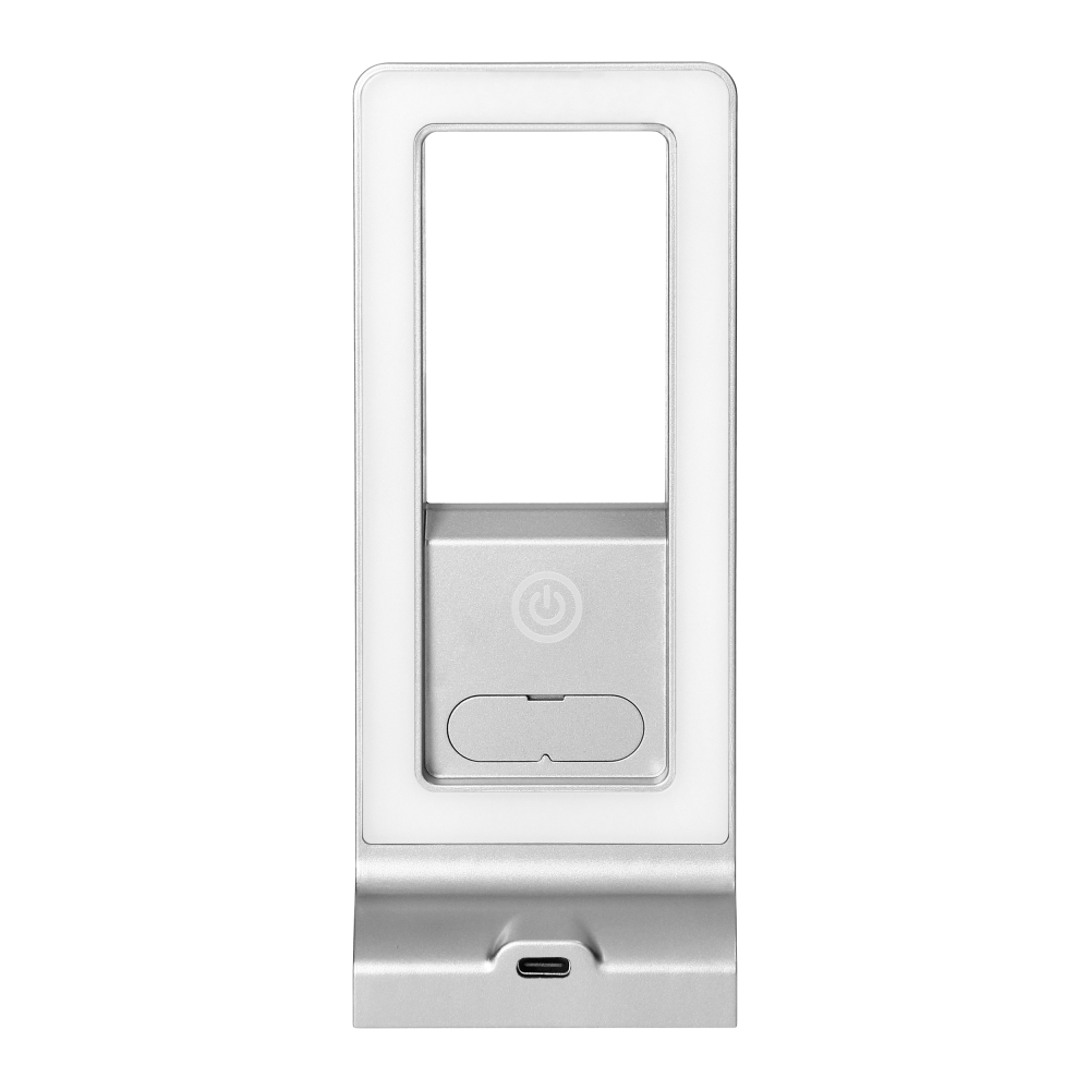 ARTUS lampka podszafkowa LED 3W, 225lm, 4000K, z włącznikiem dotykowym i USB, szara