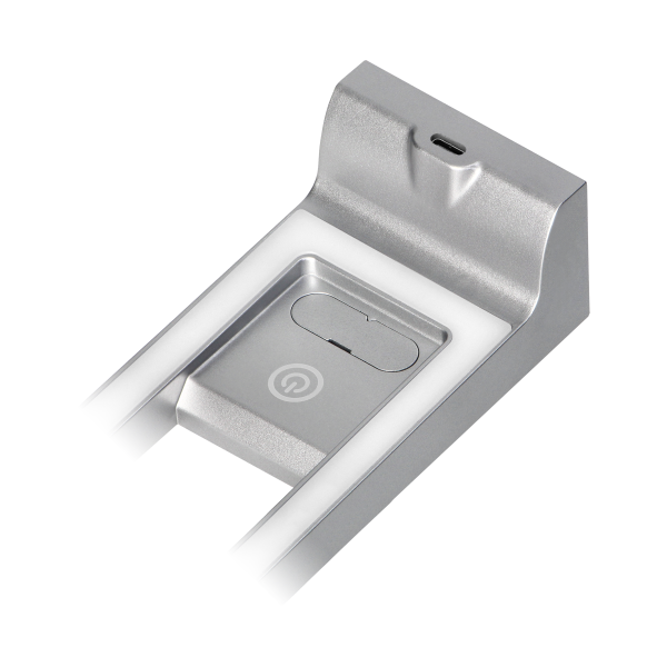 ARTUS zestaw 3 lampek podszafkowych LED, 3x3W, 3x225lm, 4000K, z włącznikiem dotykowym i USB, szare