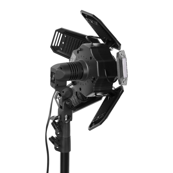 RIGEL LED Set: Folding 5-wing work light 55W with tripod and adapter