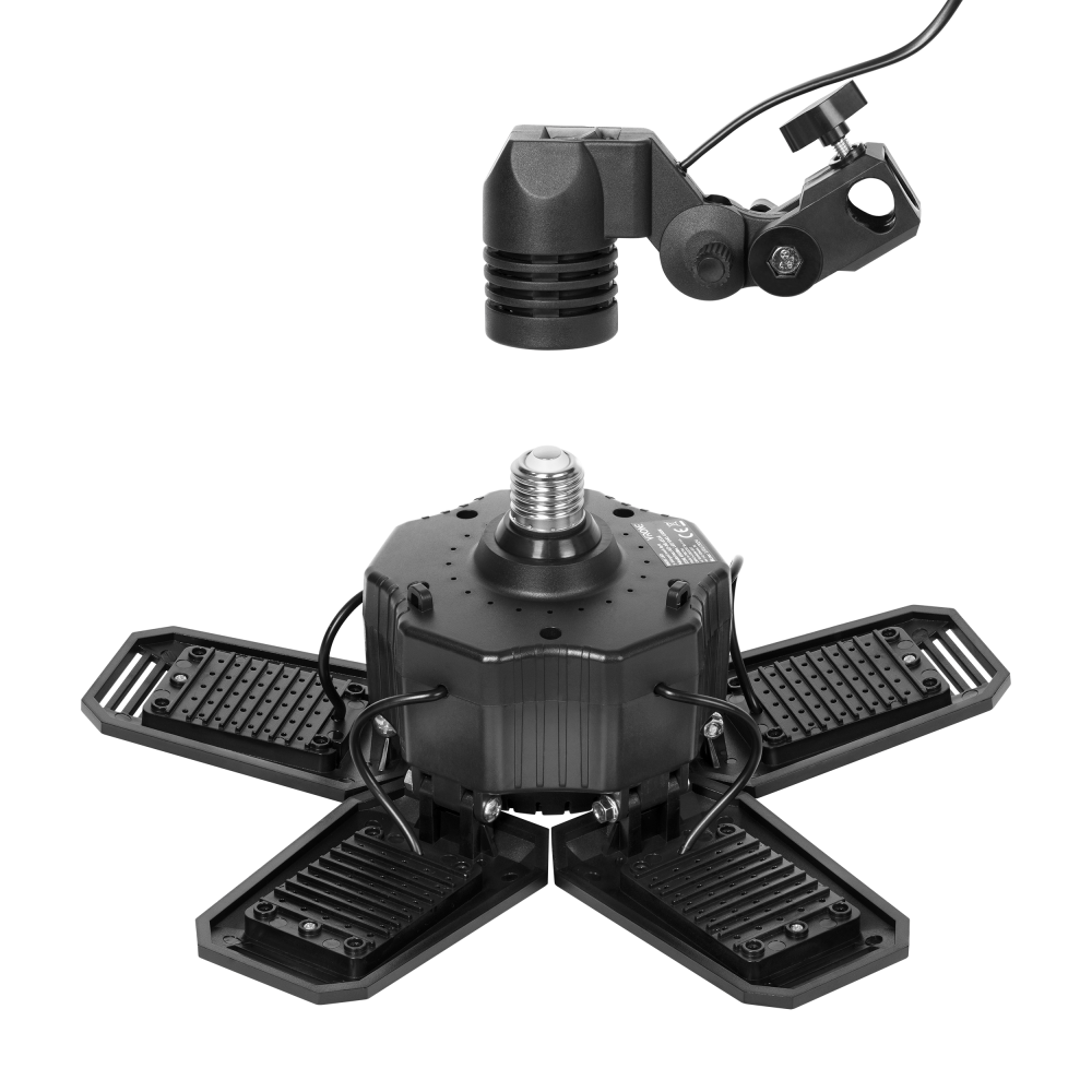 RIGEL LED Set: Folding 5-wing work light 55W with tripod and adapter