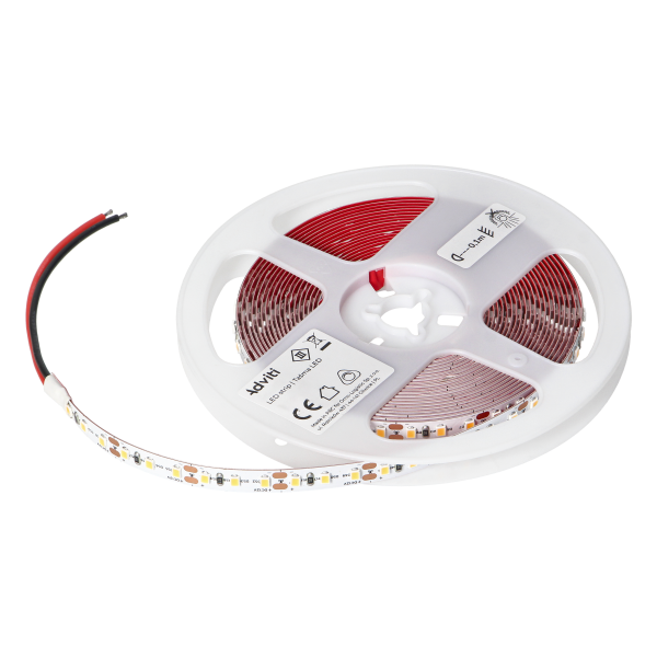 Taśma LED 12V, Samsung chipset 2835, 120L/m, 1260lm/m, 12W/m, IP20, 3000K, 5m