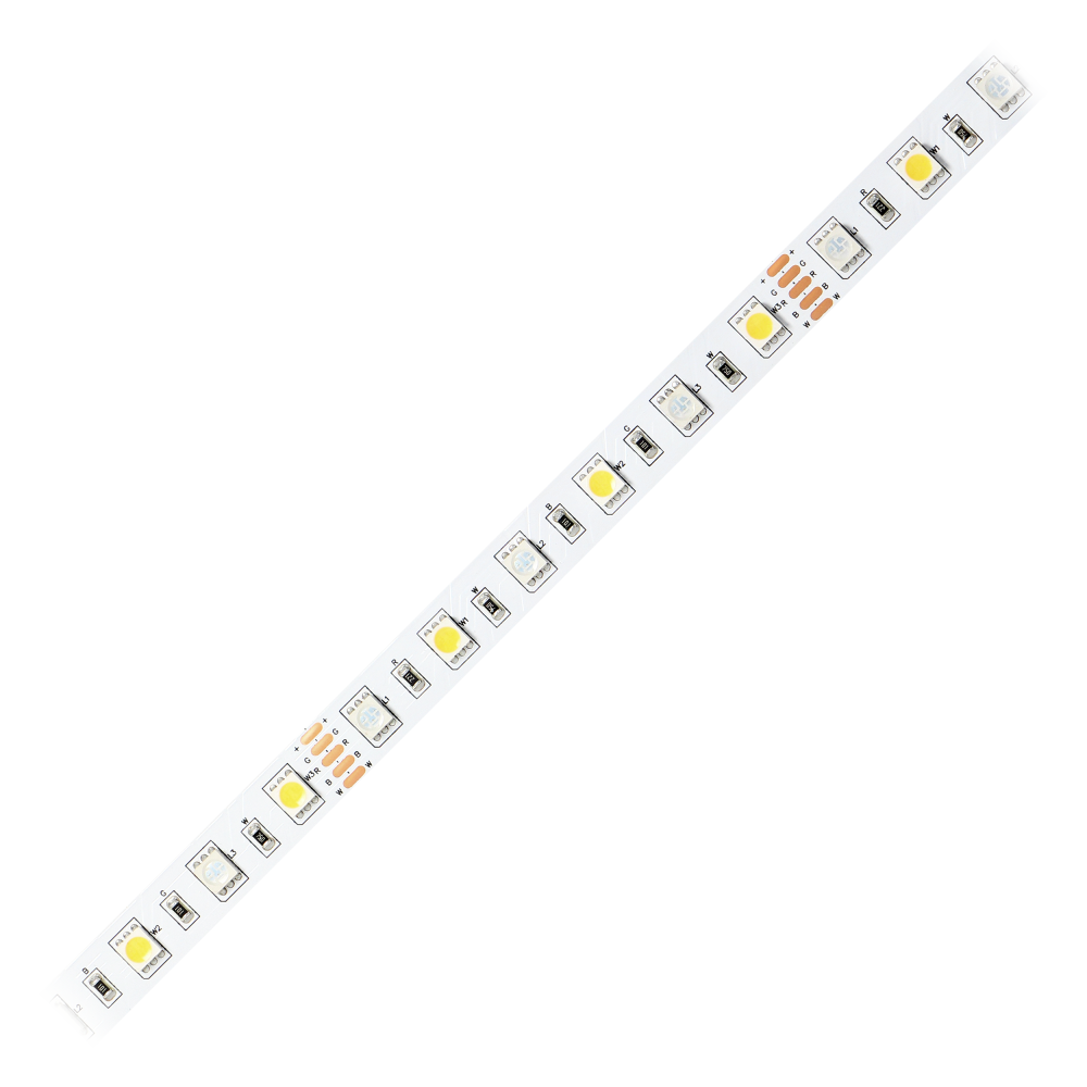 LED strip 12V, Samsung chipset 5050, 60L/m, 330lm/m, 14,4W/m, IP20, RGBW, 5m