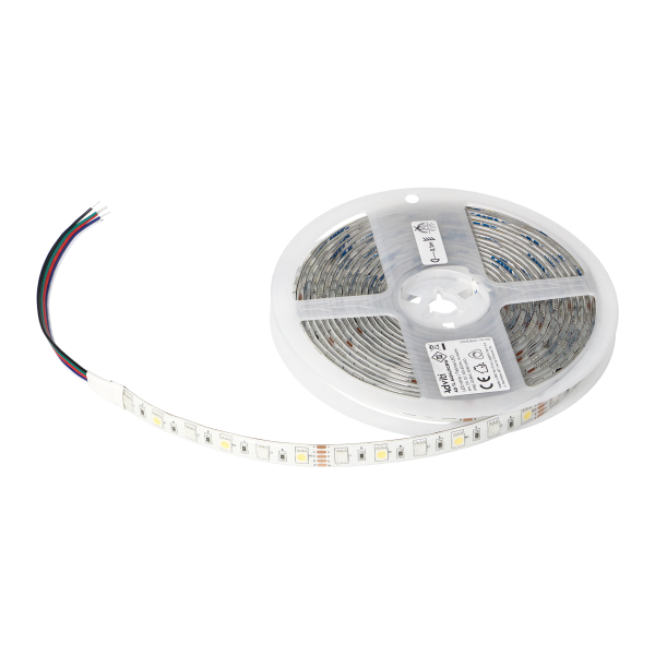 LED strip 12V, Samsung chipset 5050, 60L/m, 330lm/m, 14,4W/m, IP65, RGBW, 5m