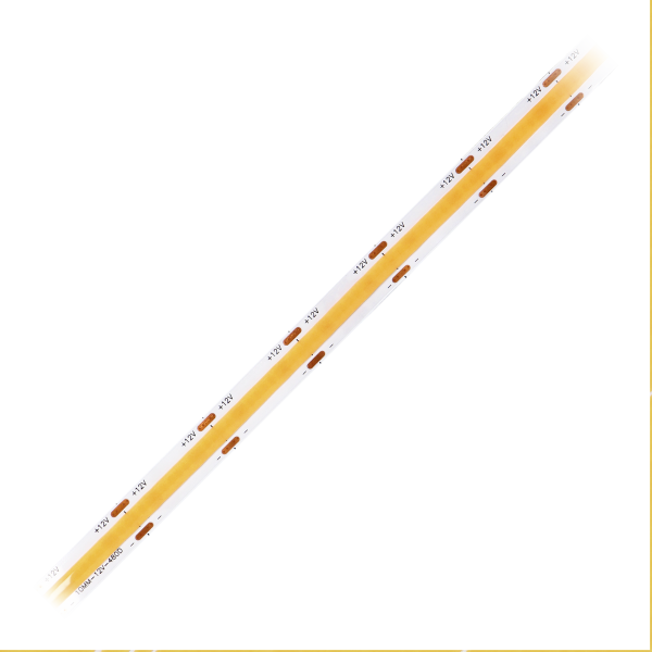 Taśma LED COB 12V, 480L/m, 800lm/m, 10W/m, IP20, 3000K, 5m