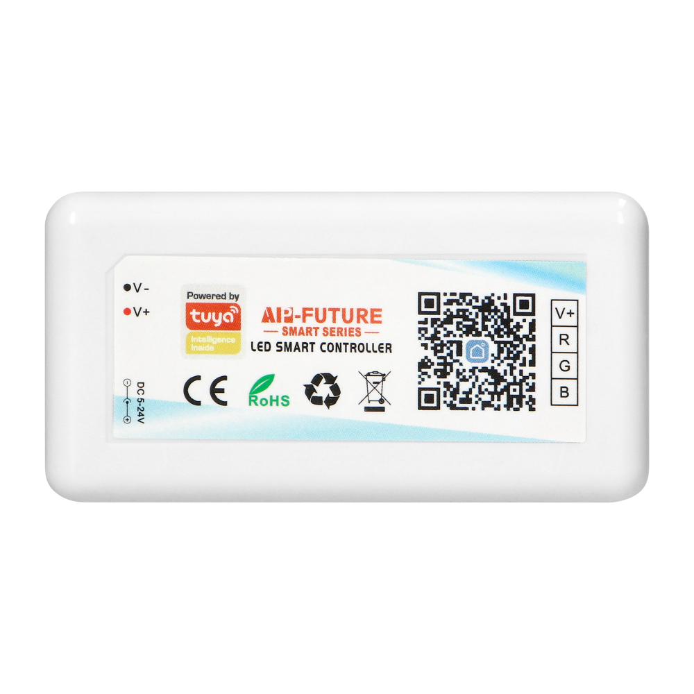 Bezdprzewodowy sterownik do taśm LED RGB Tuya, 5-24V 18A