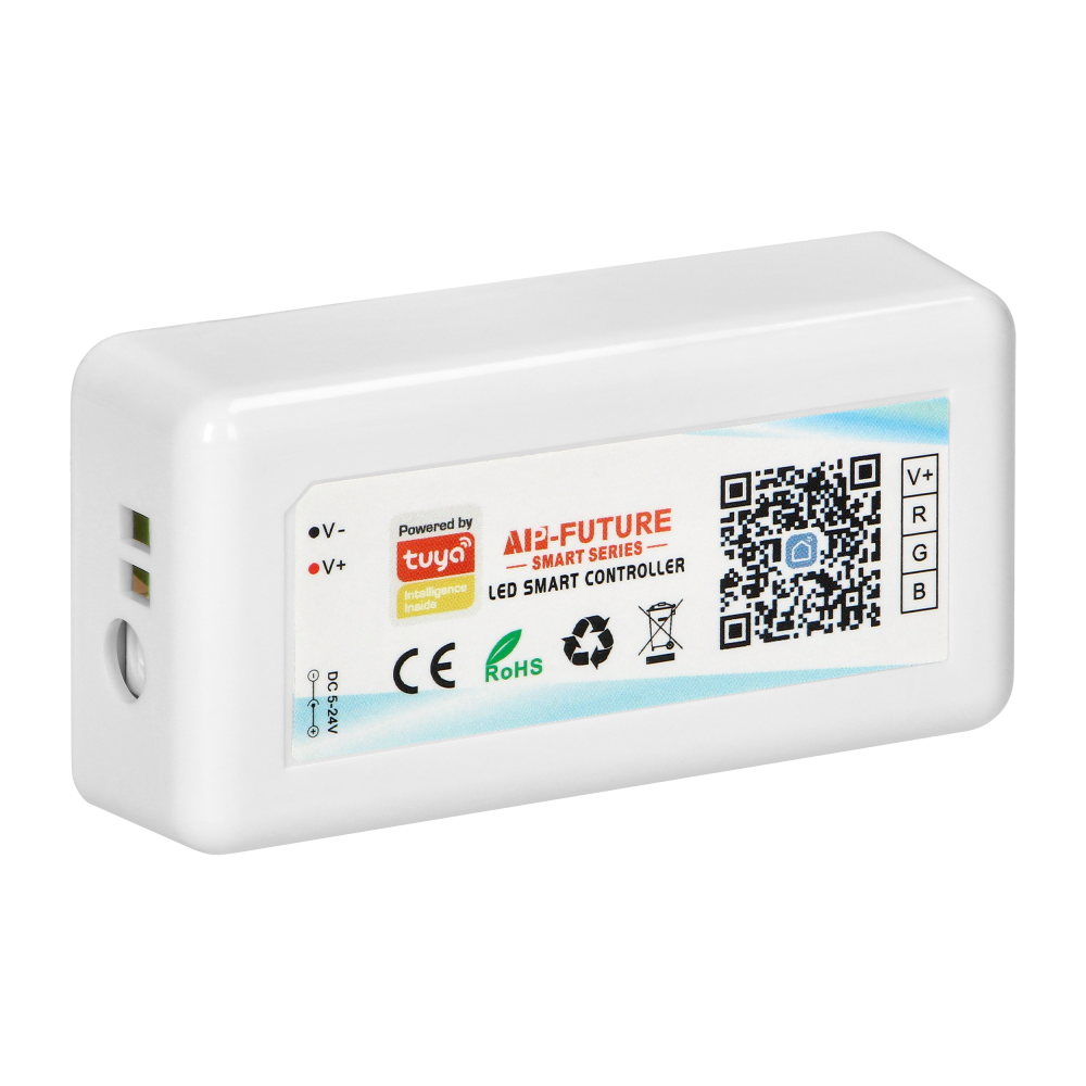 Bezdprzewodowy sterownik do taśm LED RGB Tuya, 5-24V 18A