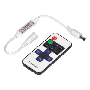 Wireless controller for LED strips with 11-button remote control, 12V, 6A, 72W