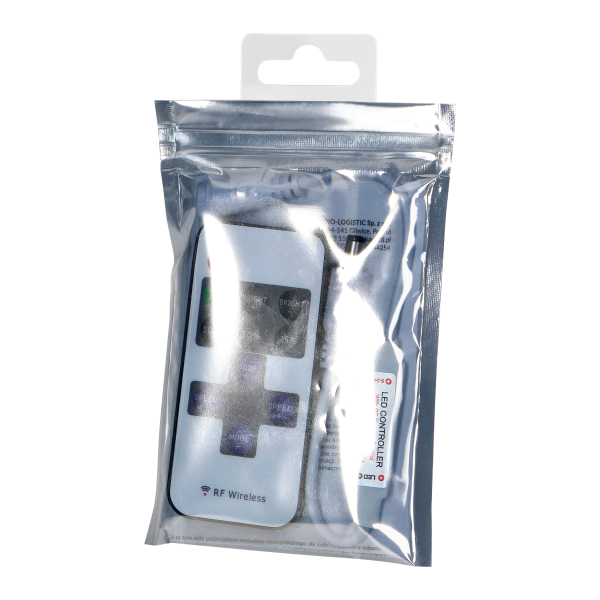 Bezprzewodowy sterownik do taśm LED z pilotem, 11 przycisków, 12V, 6A, 72W