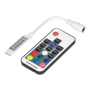Bezprzewodowy sterownik do taśm LED RGB z pilotem, 17 przycisków, 12V, 6A, 72W