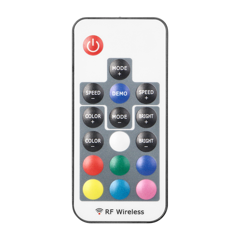 Bezprzewodowy sterownik do taśm LED RGB z pilotem, 17 przycisków, 12V, 6A, 72W