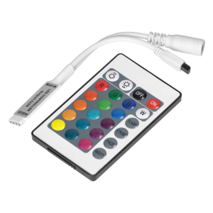 Wireless controller for RGB LED strips with 24-button remote control, 12V, 6A, 72W