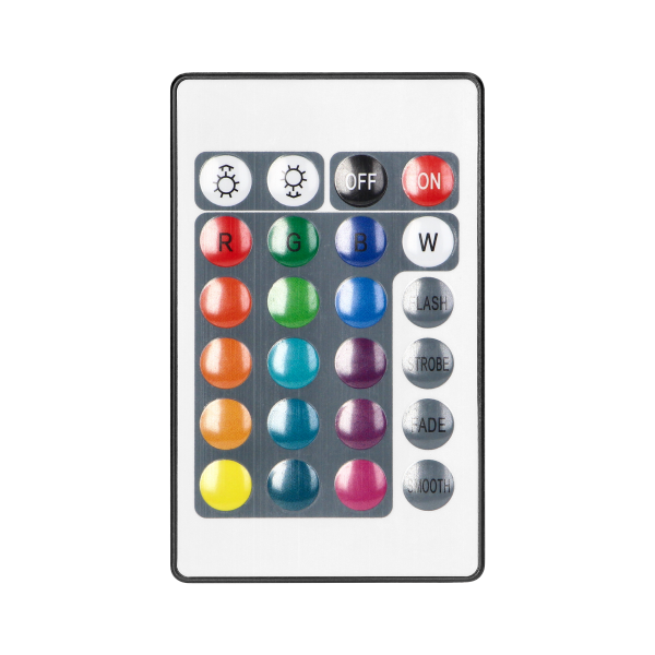 Bezprzewodowy sterownik do taśm LED RGB z pilotem, 24 przyciski, 12V, 6A, 72W