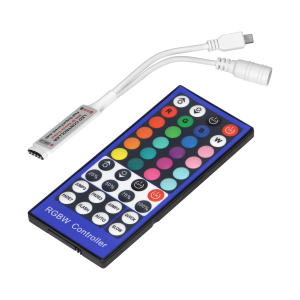 Wireless controller for RGBW LED strips with 40-button remote control, 12V, 8A, 96W