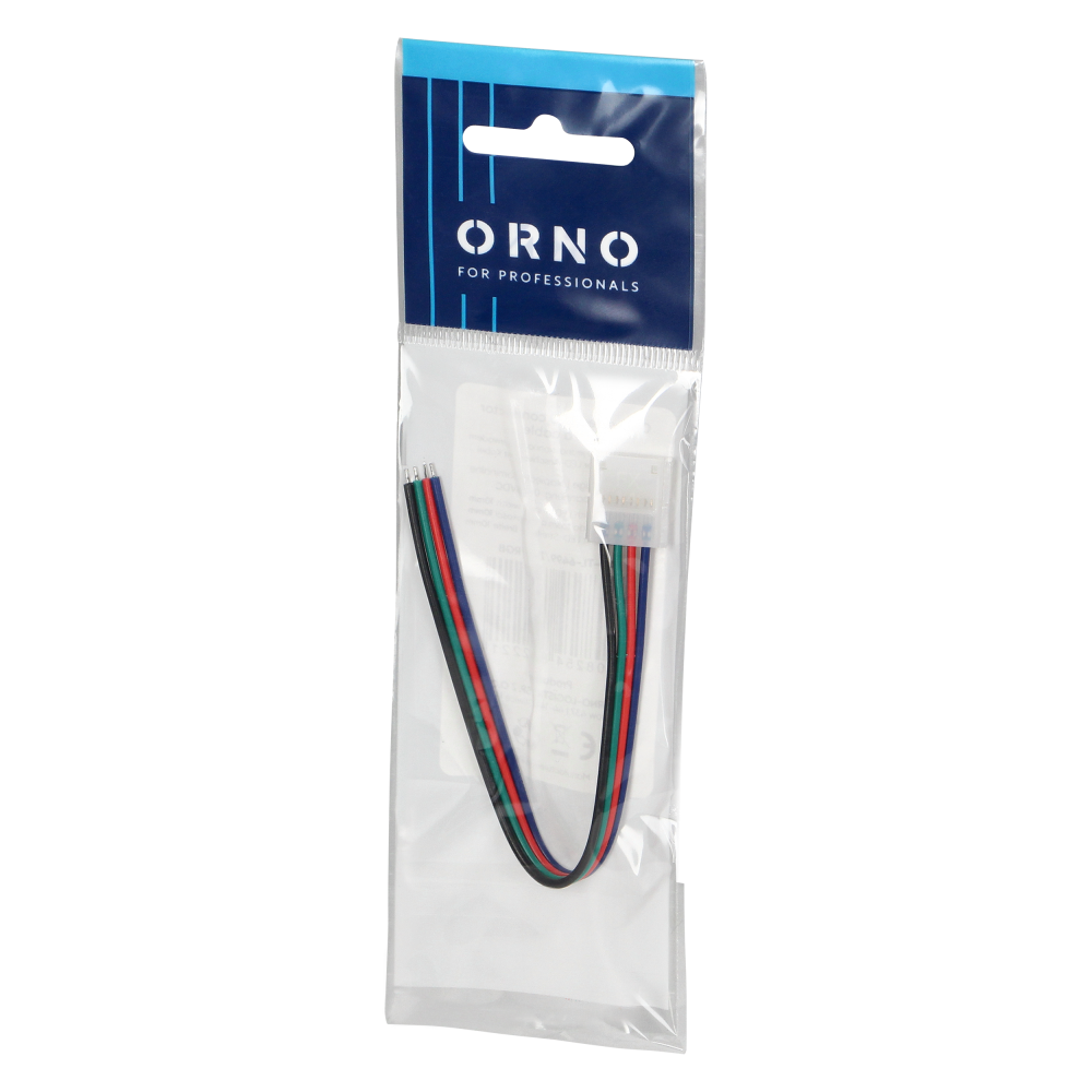 Złączka LED RGB 10mm, jednostronna, z przewodem 