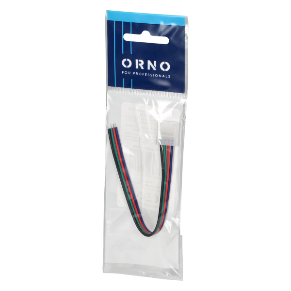 One-sided LED RGB connector 10mm, with a cable