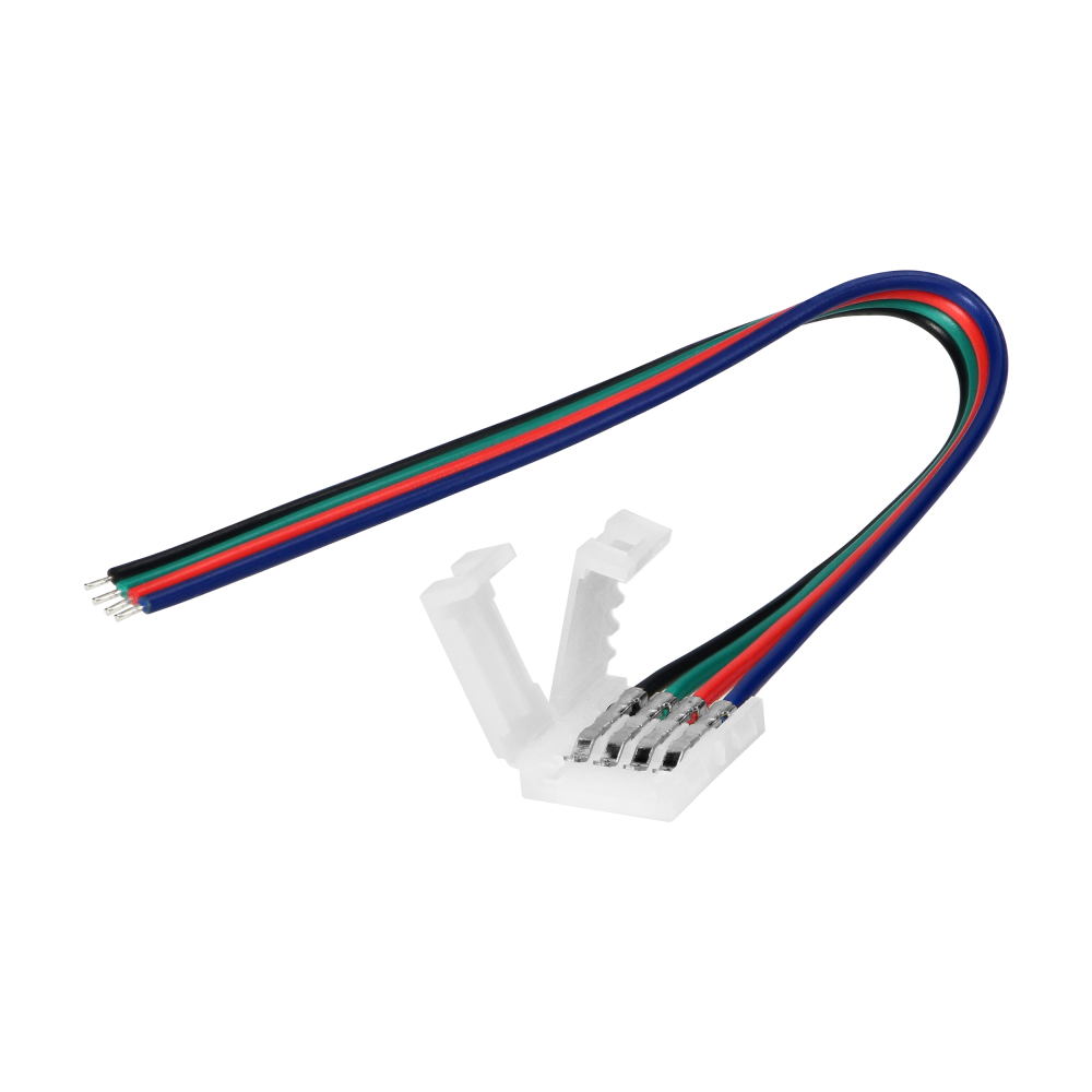 One-sided LED RGB connector 10mm, with a cable