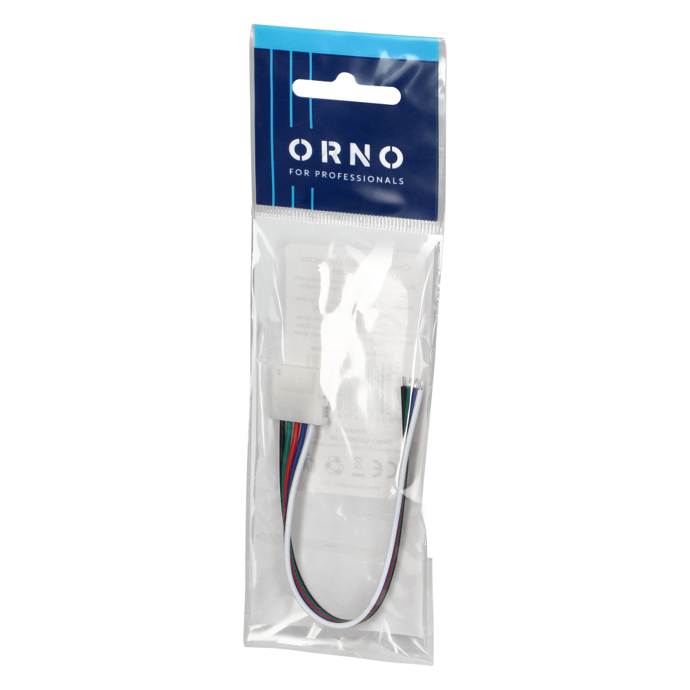 Złączka LED RGBW 12mm, jednostronna, z przewodem