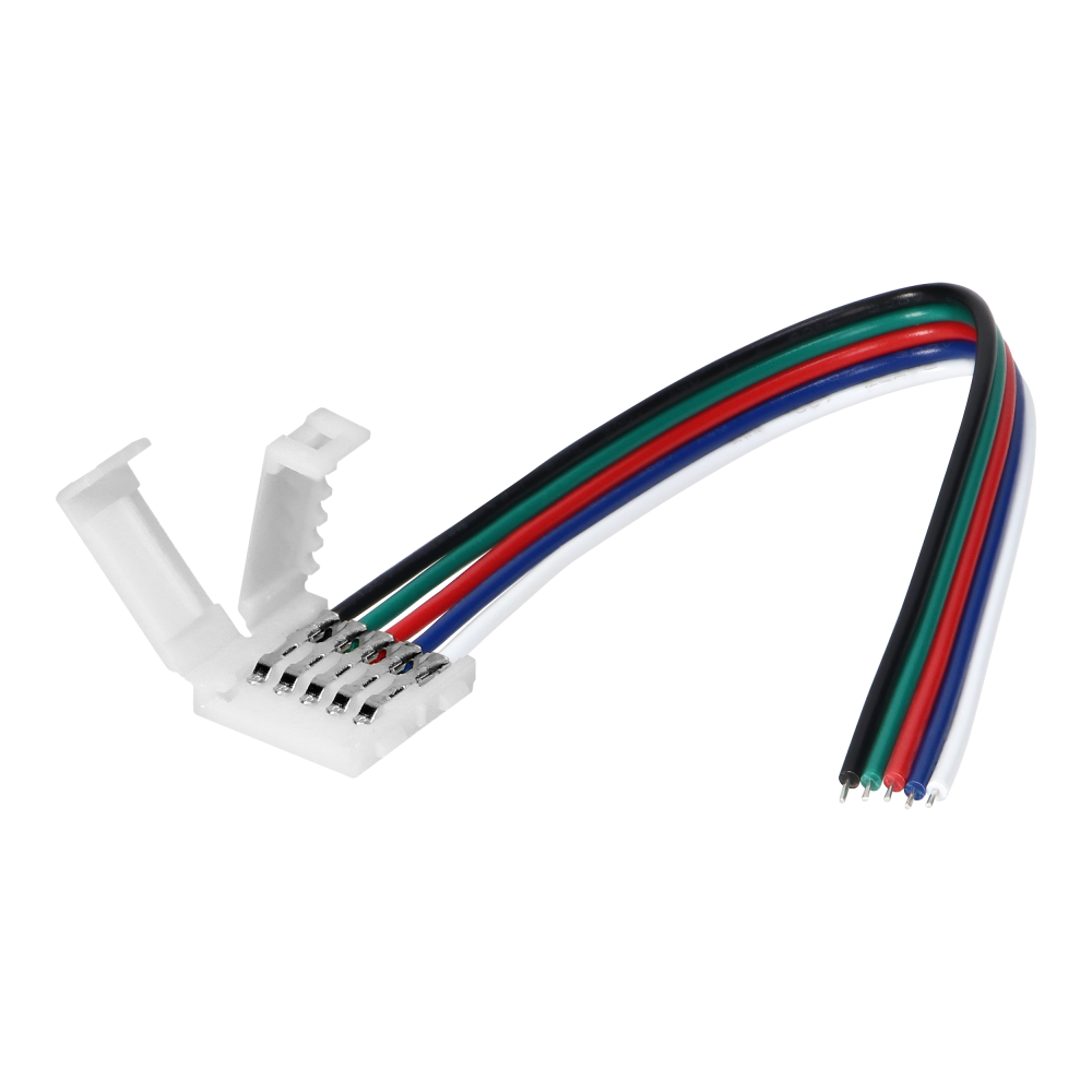 Złączka LED RGBW 12mm, jednostronna, z przewodem