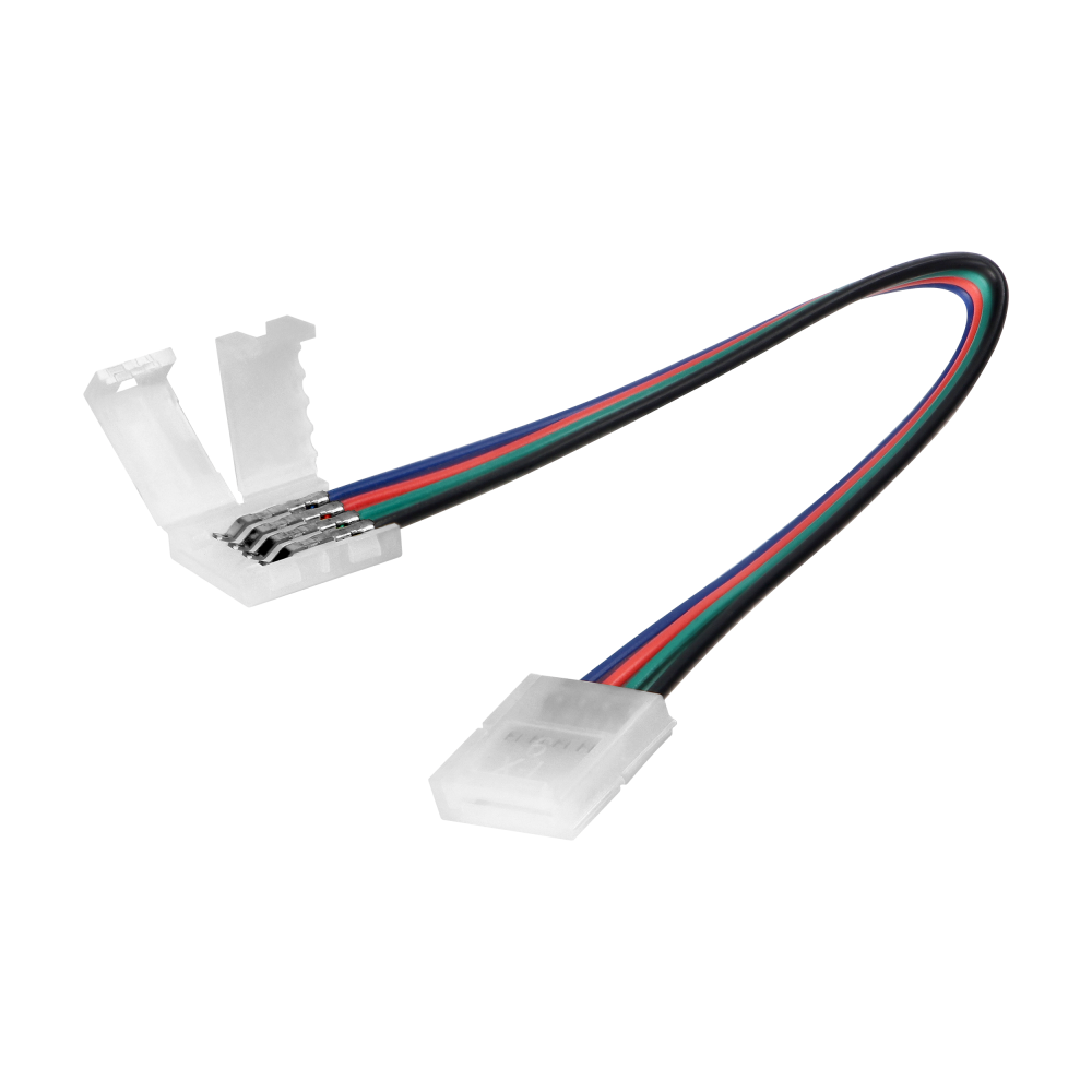 Złączka LED RGB 10mm, dwustronna, z przewodem 