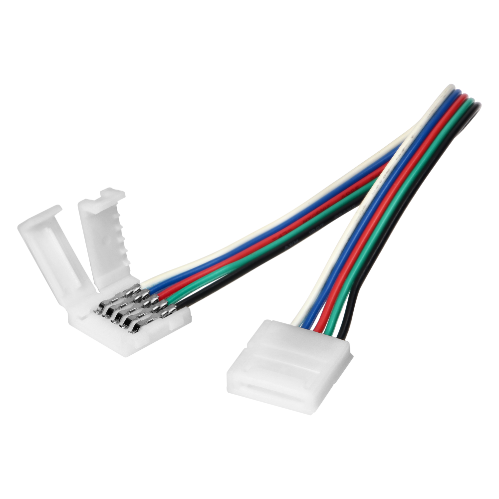 Double-sided LED RGBW connector 12mm, with a cable