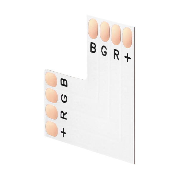 Złączka LED RGB 10mm, kątowa "L"