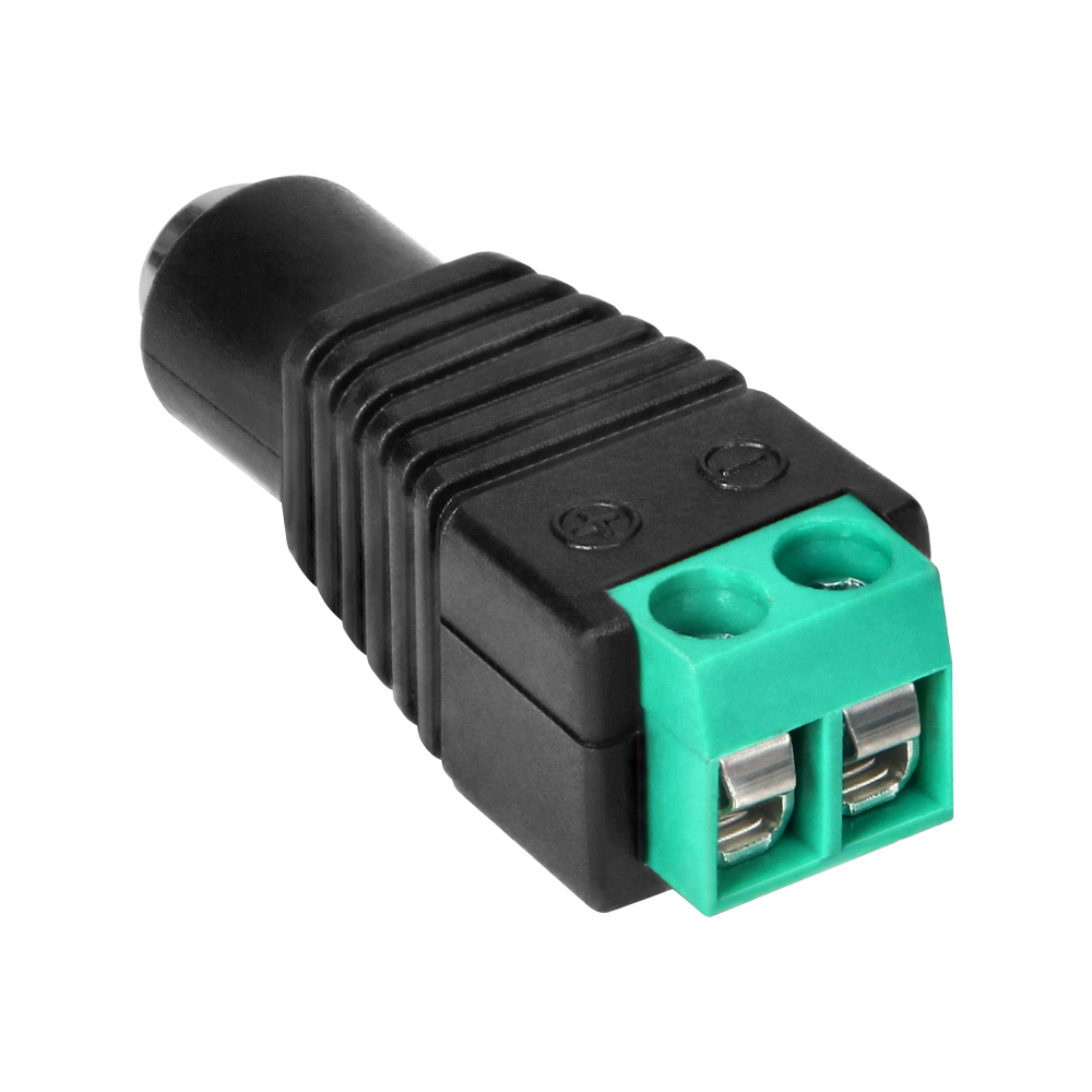 DC socket with connector for fast installation of mono LED strips