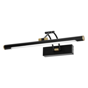 RICO LED 7W, lampa nad lustro, 770lm, 4000K, IP44, dł. 40 cm, czarna