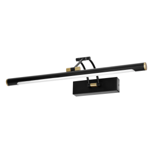 RICO LED 9W, lampa nad lustro, 990lm, 4000K, IP44, dł. 50 cm, czarna