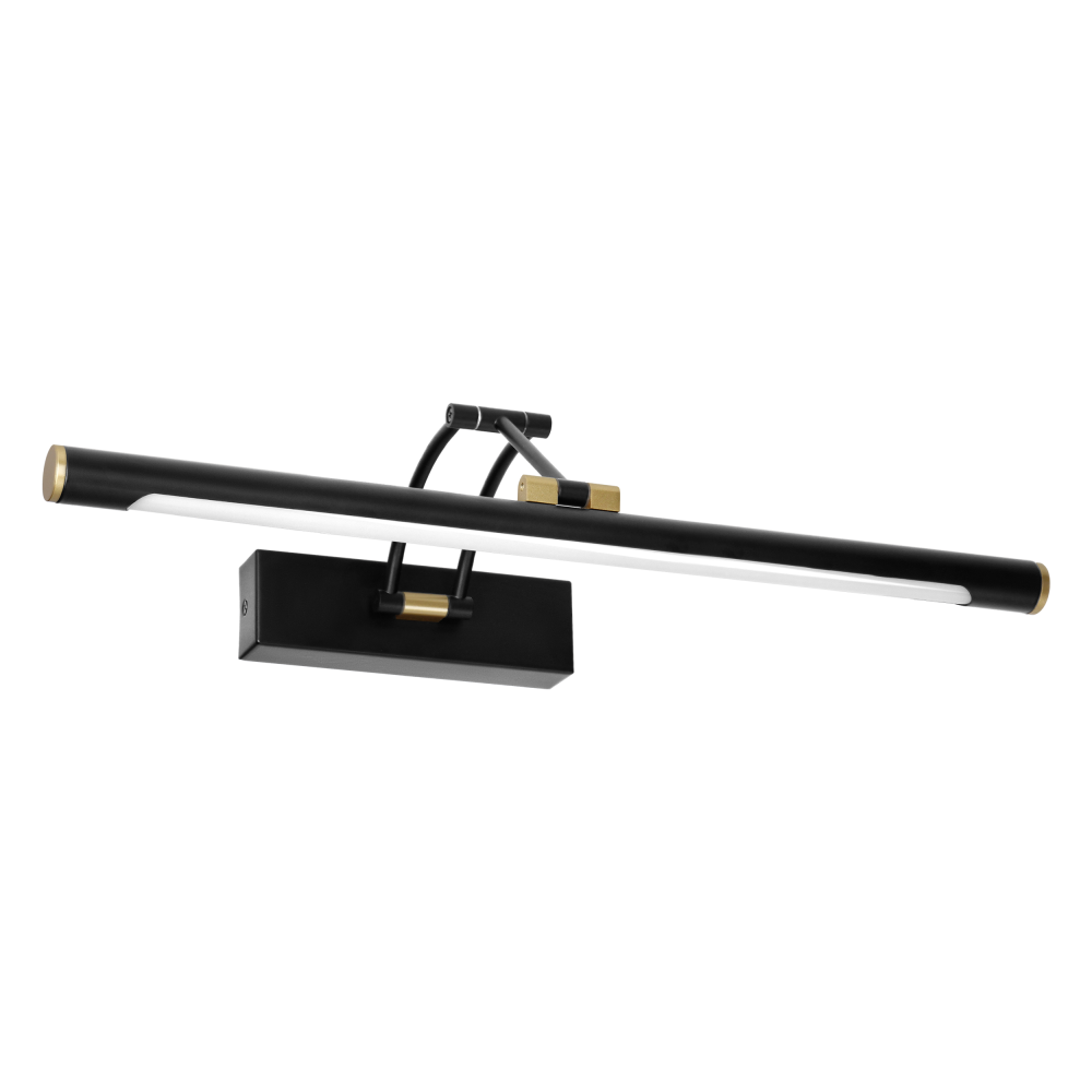 RICO LED 9W, lampa nad lustro, 990lm, 4000K, IP44, dł. 50 cm, czarna