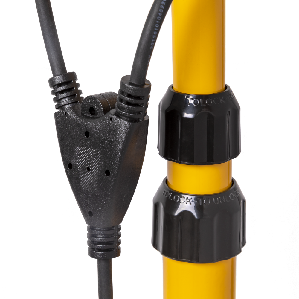 ALLED set of 2 x 100W floodlights with tripod and 2m cable