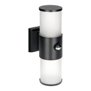 DALIA garden luminaire with motion sensor, 2xE27, max. 2x15W, IP54, black