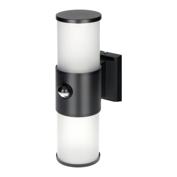 DALIA garden luminaire with motion sensor, 2xE27, max. 2x15W, IP54, black DALIA garden luminaire with motion sensor, 2xE27, max. 2x15W, IP54, black