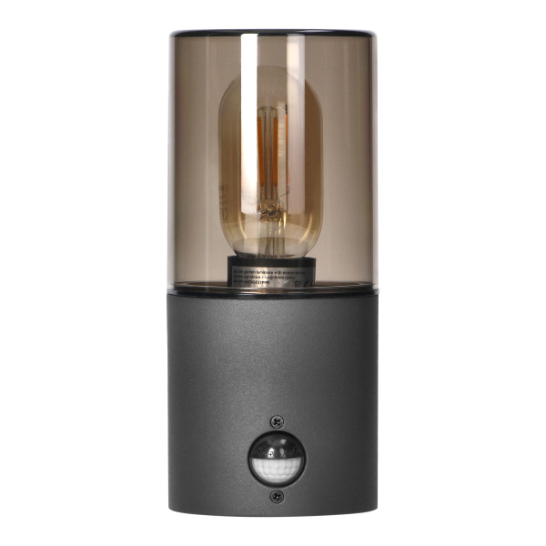 SALVIA garden luminaire with motion sensor, E27, max. 15W, IP54, grey SALVIA garden luminaire with motion sensor, E27, max. 15W, IP54, grey