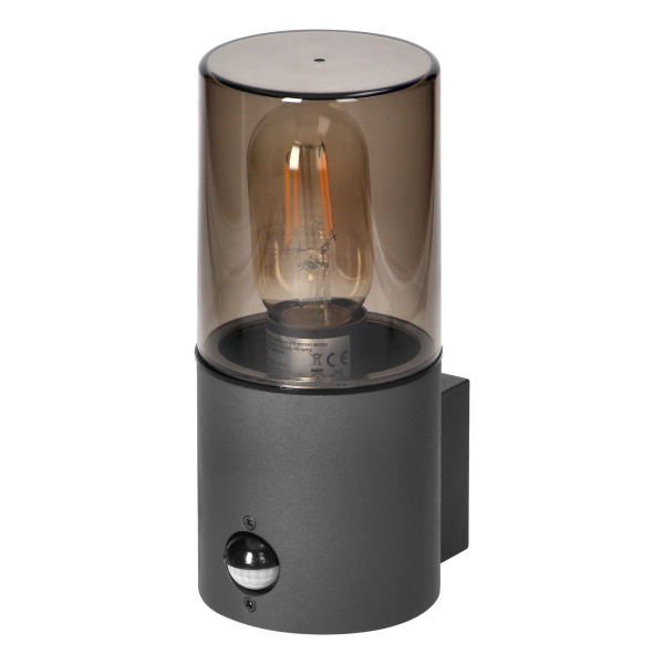 SALVIA garden luminaire with motion sensor, E27, max. 15W, IP54, grey SALVIA garden luminaire with motion sensor, E27, max. 15W, IP54, grey