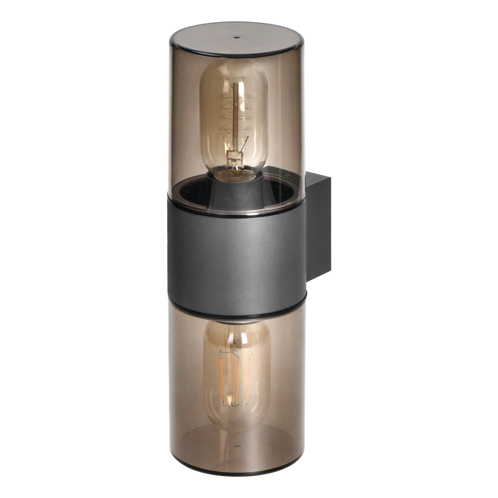 SALVIA garden luminaire, 2xE27, max. 2x15W, IP54, grey