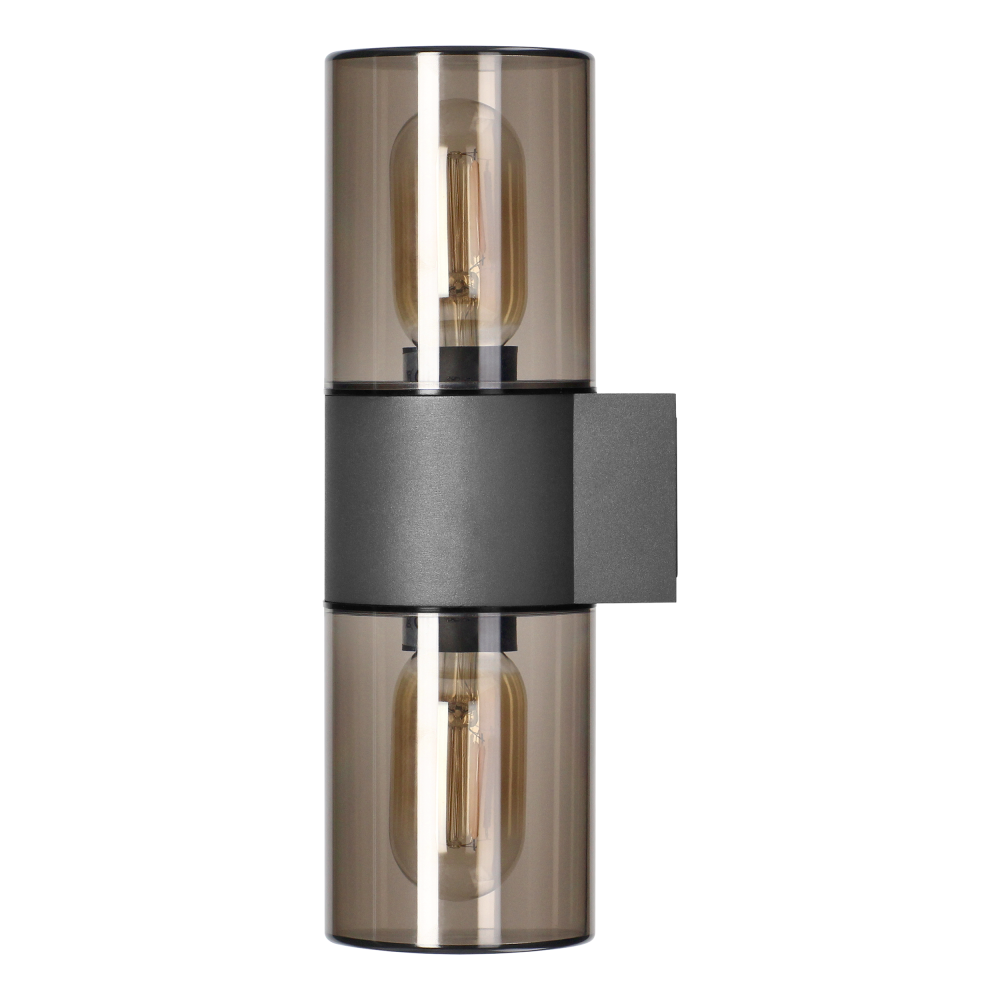 SALVIA garden luminaire, 2xE27, max. 2x15W, IP54, grey