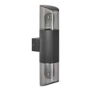 PEONIA garden luminaire, 2xE27, max. 2x15W, IP54, black