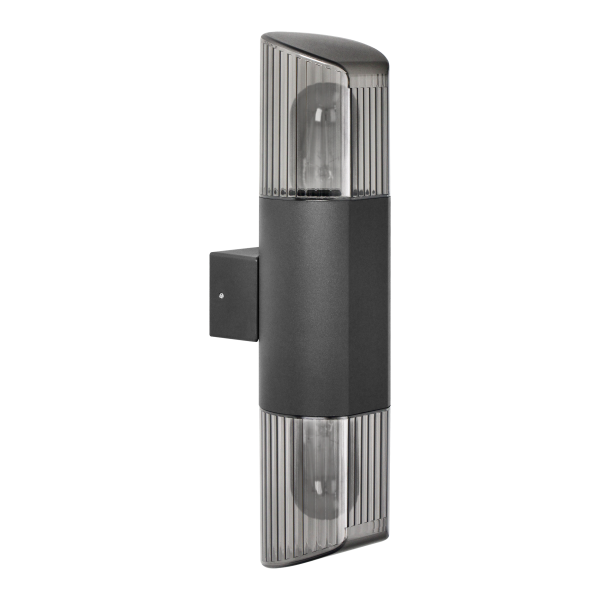 PEONIA garden luminaire, 2xE27, max. 2x15W, IP54, black