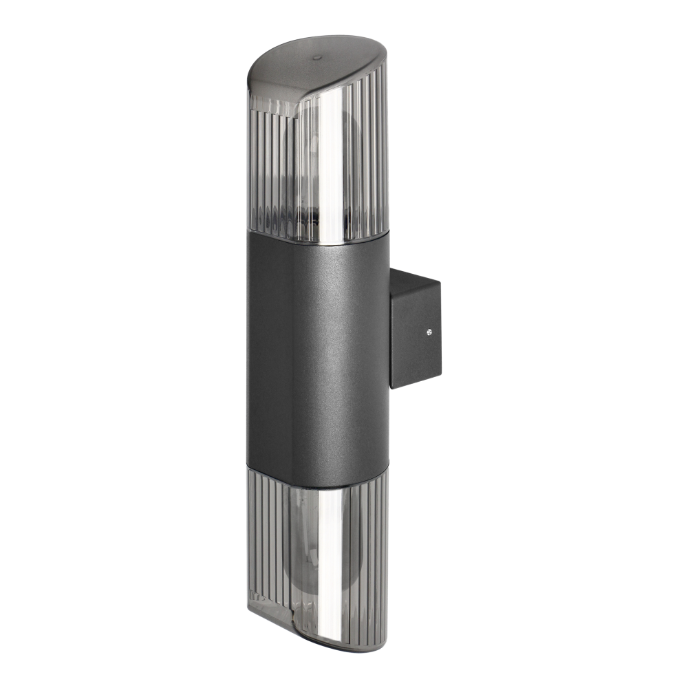 PEONIA garden luminaire, 2xE27, max. 2x15W, IP54, black