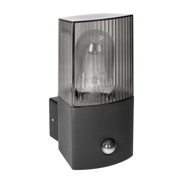PEONIA oprawa ogrodowa z czujnikiem ruchu, E27, max. 15W, IP54, czarna PEONIA oprawa ogrodowa z czujnikiem ruchu, E27, max. 15W, IP54, czarna