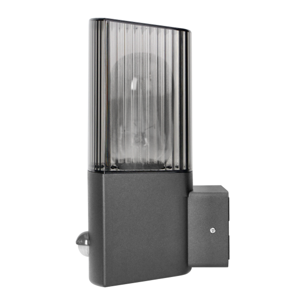 PEONIA garden luminaire with motion sensor, E27, max. 15W, IP54, black PEONIA garden luminaire with motion sensor, E27, max. 15W, IP54, black