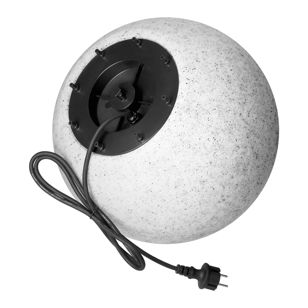 OFELIA garden ball, E27, max. 18W, IP65, stone, ⌀380