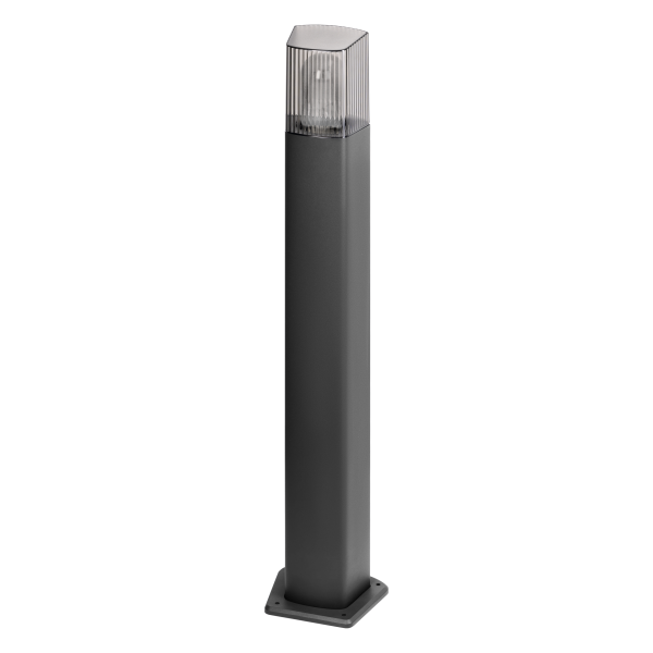 PEONIA Bollard garden luminaire, E27, max. 15W, IP54, 75 cm, black