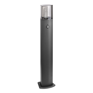 PEONIA Bollard garden luminaire with motion sensor, E27, max. 15W, IP54, 75 cm, black