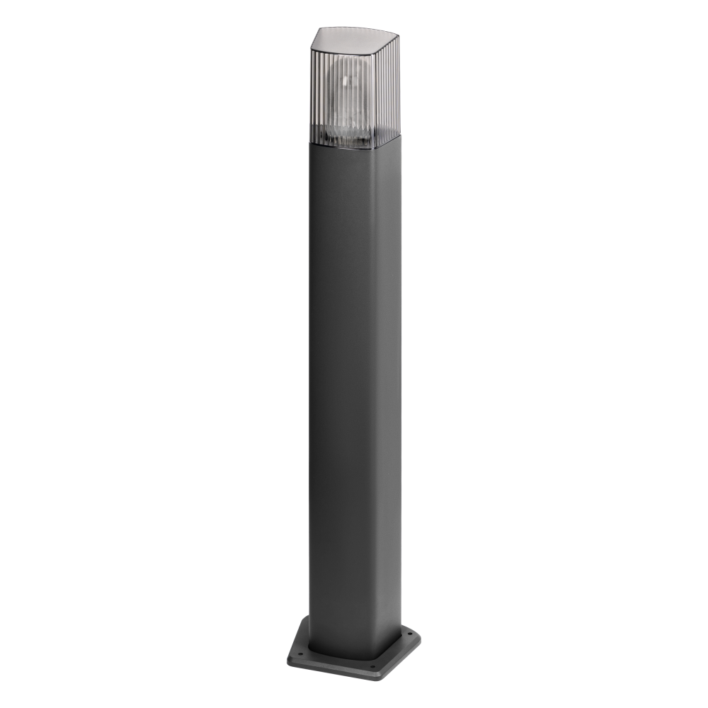 PEONIA Bollard garden luminaire with motion sensor, E27, max. 15W, IP54, 75 cm, black